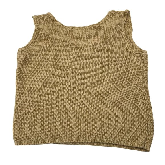 Carlisle Vintage‎ Women's Sleeveless Knit Tank Top M Beige Rayon/Cotton Blend - Picture 4 of 4